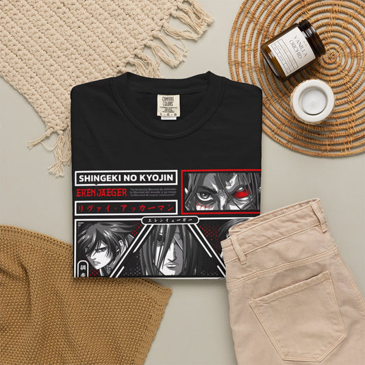 Eren and Mikasa Final Season Collage T-Shirt - Attack on Titan Streetwear Poster Art