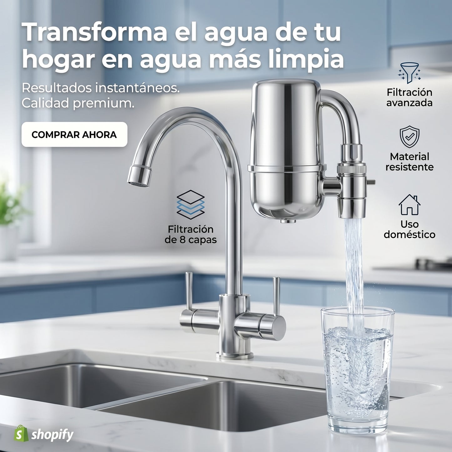Filtro Purificador de Agua para Grifo™