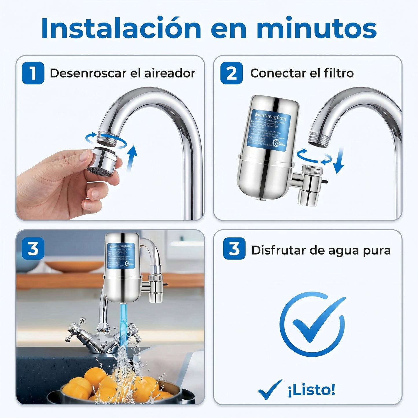 Filtro Purificador de Agua para Grifo™