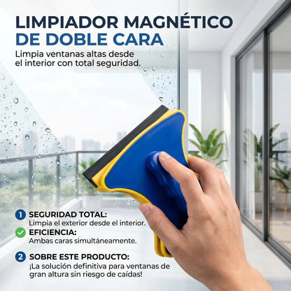 Limpiador Magnético para Ventanas – Limpieza Fácil y Segura
