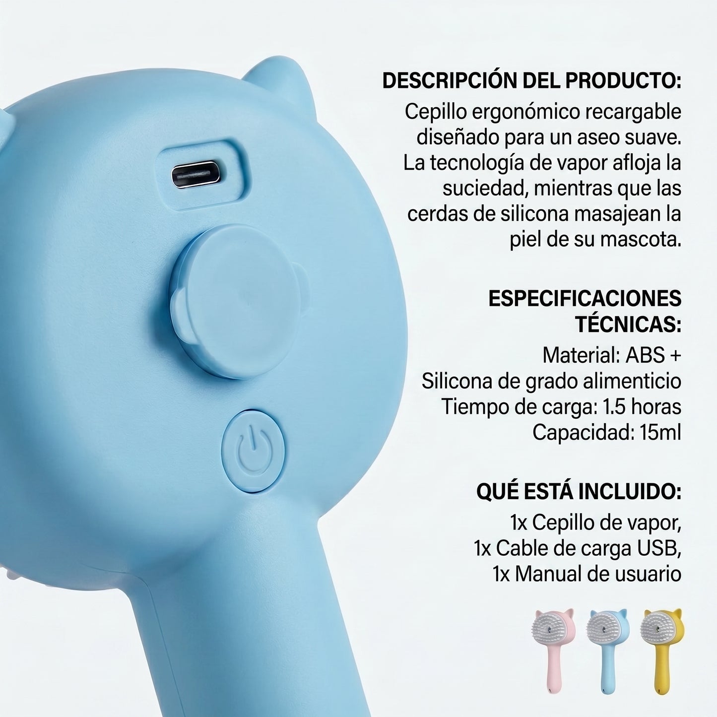 Cepillo de Aseo Autolimpiante para Gatos