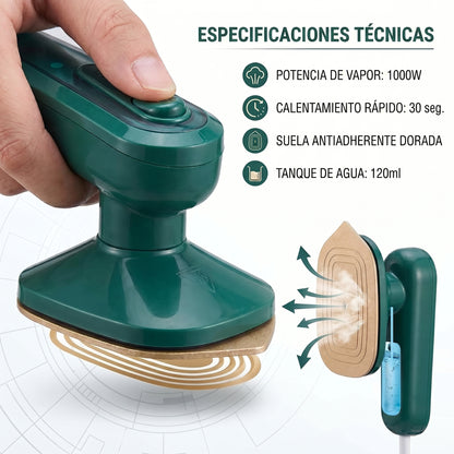 Mini Plancha de Vapor Portátil | Calentamiento Rápido